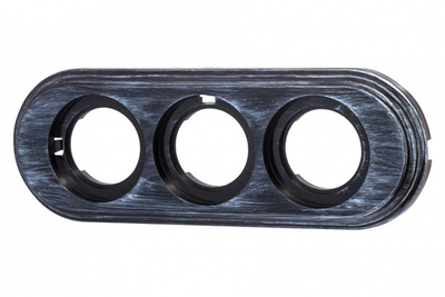 Рамка 3-х постовая, пластик, Серебряный Век BF1-630-11/PL