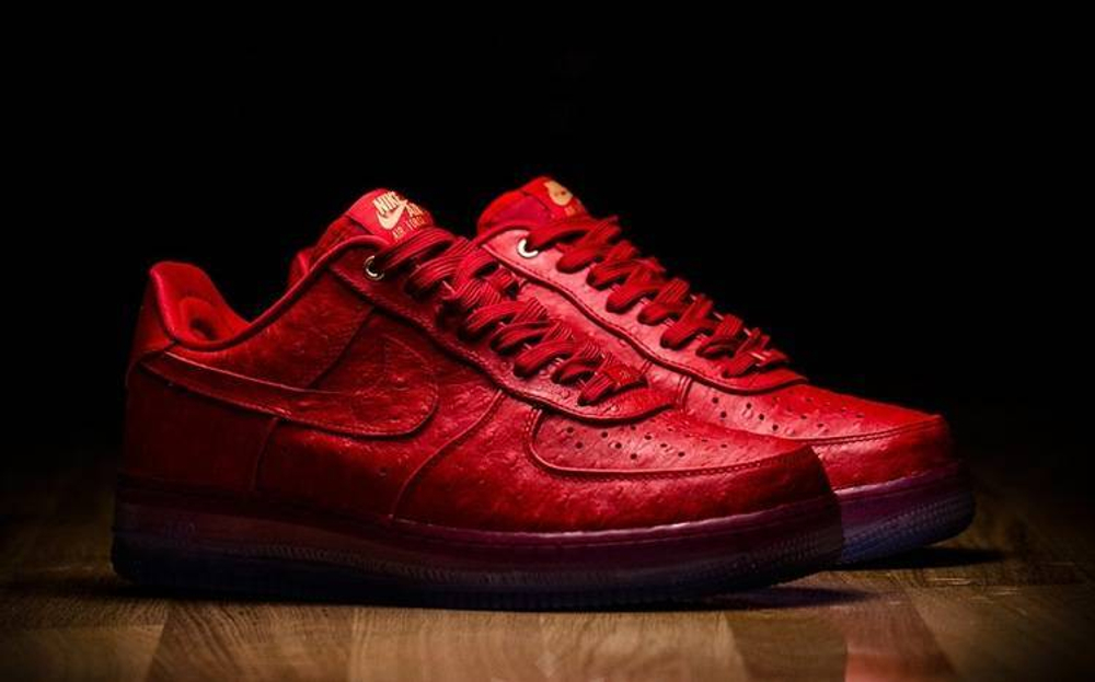 Nike Air Force 1 Low Cmft Lux Low Ostrich Red Hyper Sneakers