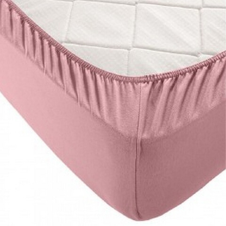 Простыня трикотажная на резинке "О. ДЫМЧАТАЯ РОЗА", борт 20 см, 100% хлопок, Россия.