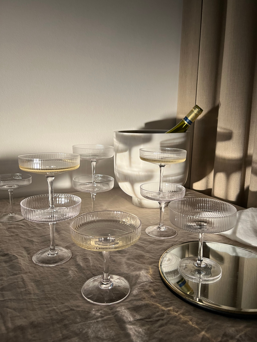 Бокалы Ferm Living Ripple Champagne Saucers - Set of 2 - Clear