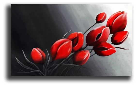 Постер "Красные бутоны"