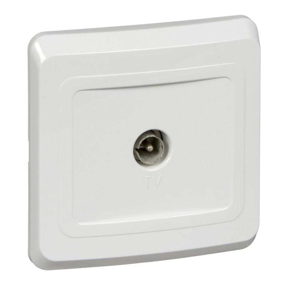 Розетка телевизионная оконечная TV 1-м СП Этюд бел. SE TVC-002B Розетка телевизионная оконечная TV 1-м СП Этюд бел. SE TVC-002B