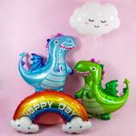 Шар (39"/99 см) Фигура, Радуга в облаках, Happy Day 1 шт.