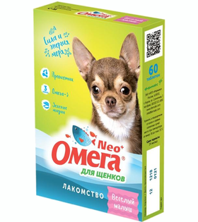 Омега NEO для щенков с веселый малыш 60таб.