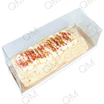 Коробка для рулета ПРЕМИУМ с пластиковой крышкой 300х120х120 мм (белая), 50шт