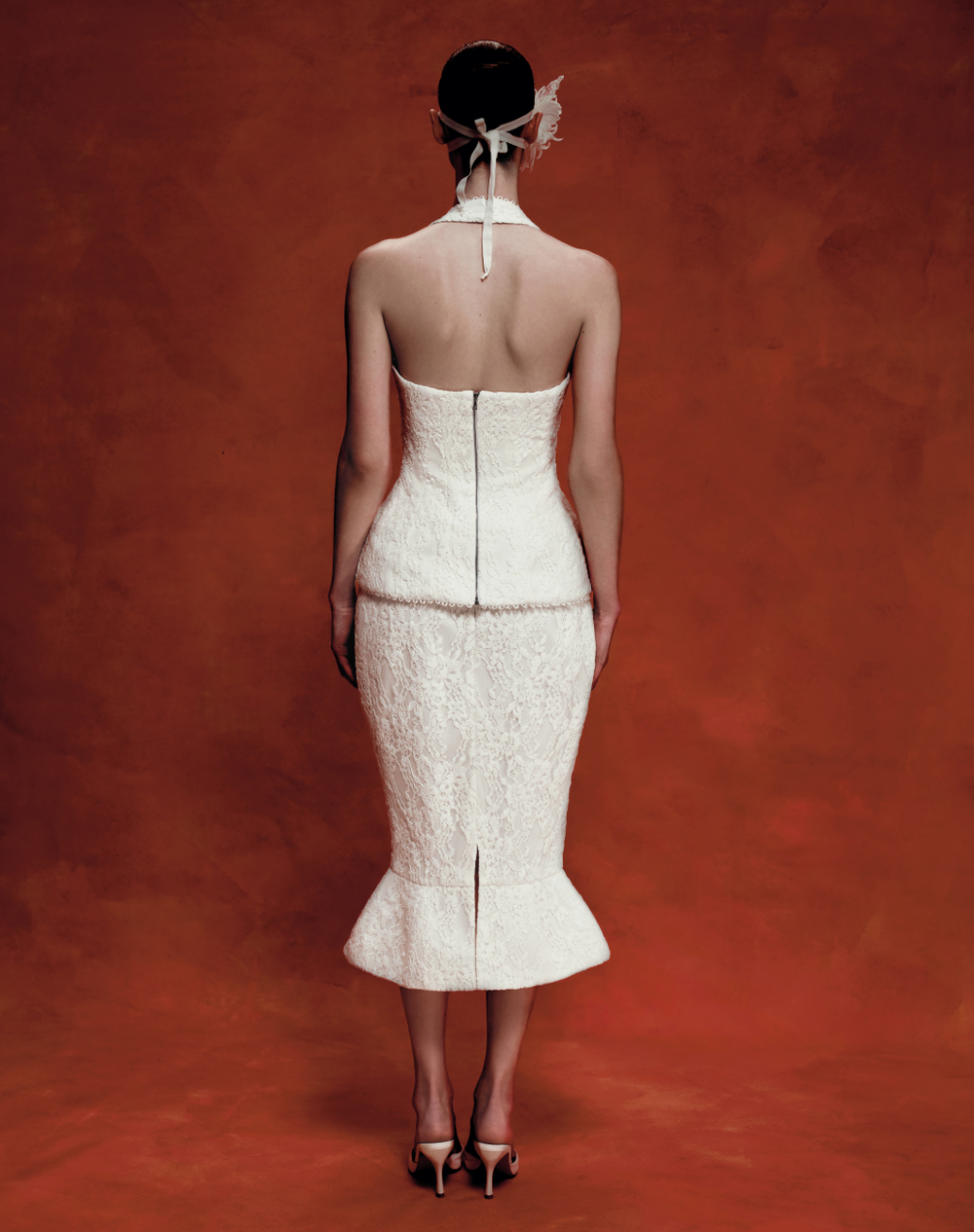 Комплект из юбки и топа из кружева