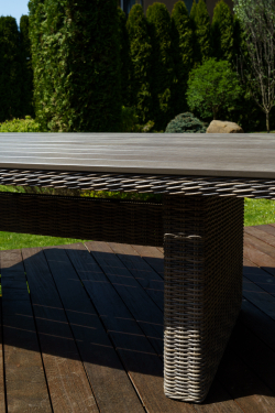 Обеденный лаунж-стол из искусственного ротанга ВЕНЕЦИЯ  180 (цвет: коричневый)