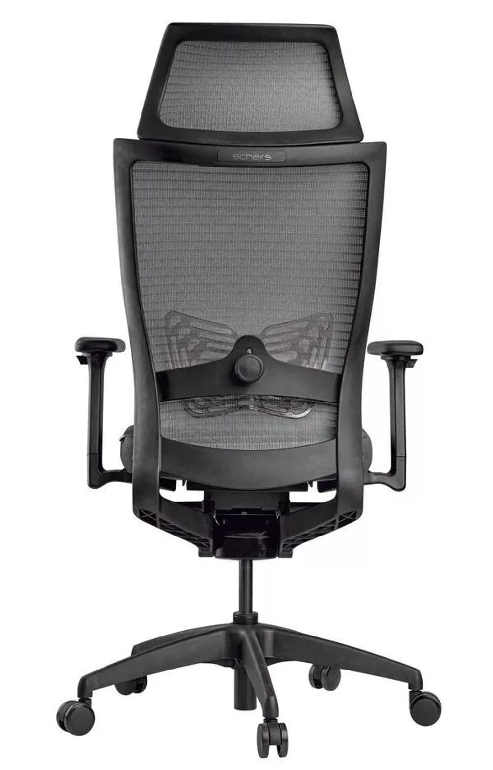 Кресло эргономичное SCHAIRS ZENITH ZEN2-М01B каркас черный/ IR19GY сетка/ IT01GY ткань серая