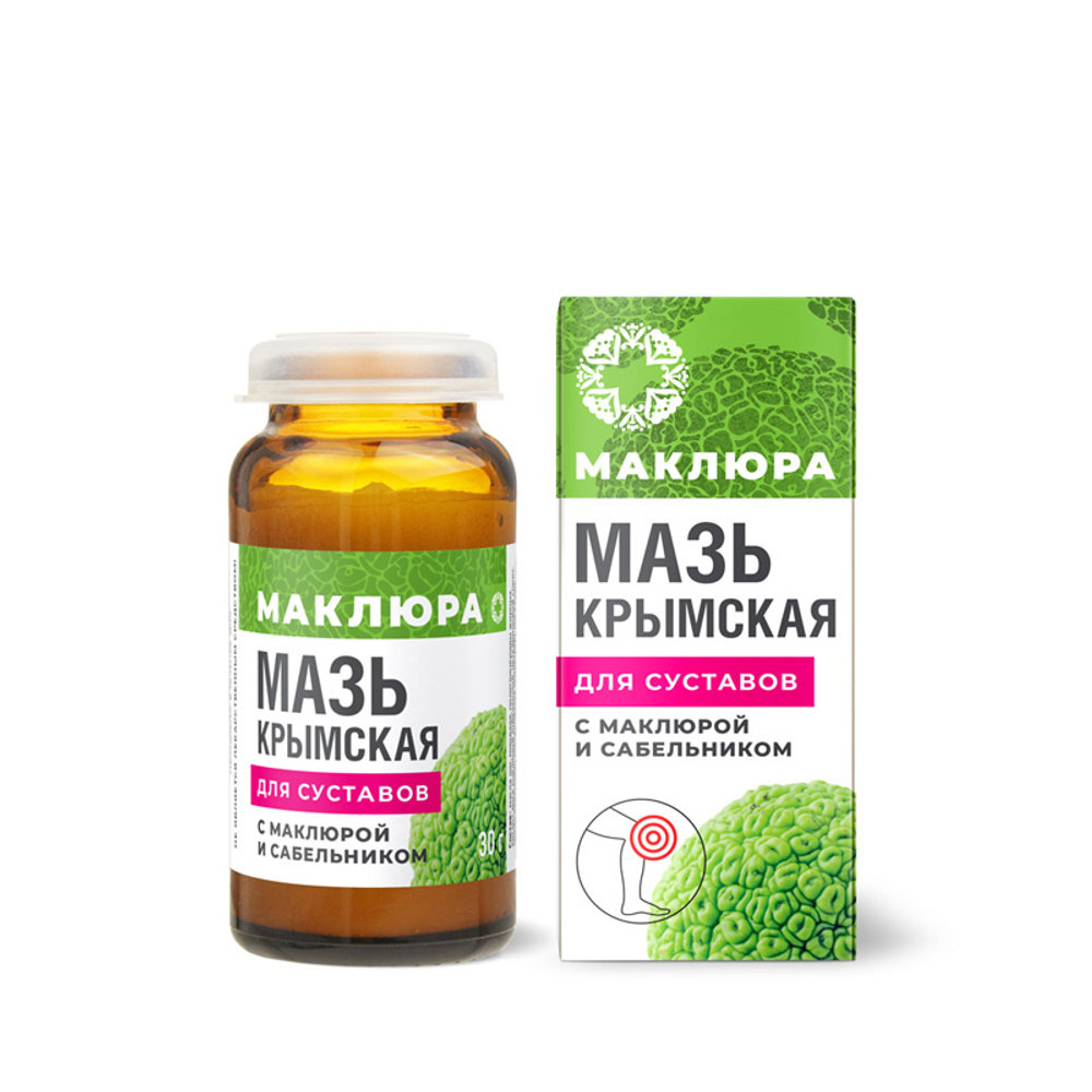 Мазь на основе маклюры Для суставов с маклюрой и сабельником, 30 г (2,86 б)