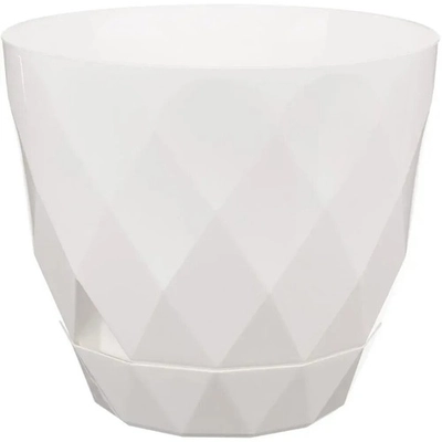 Горшок для цветов Laurel D220 мм, 4.5 л с поддоном (белый)