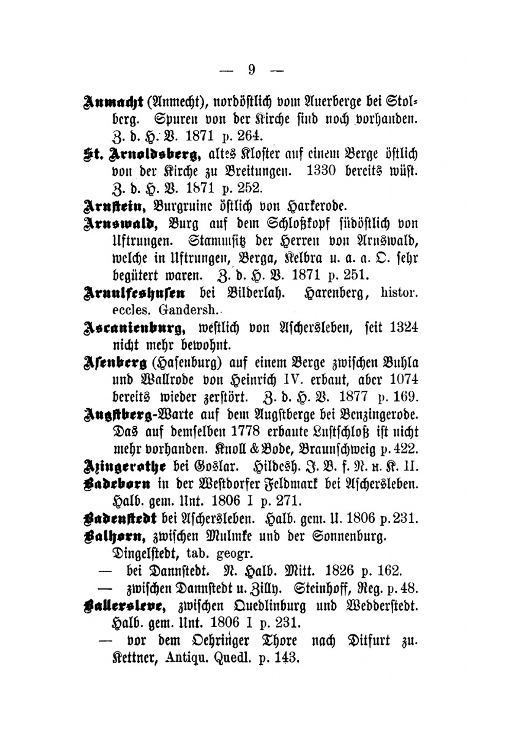 Die Wüstungen Des Harzgebirges. Gesammelt Und Mit Belegstellen Versehen | Otto Schönermark