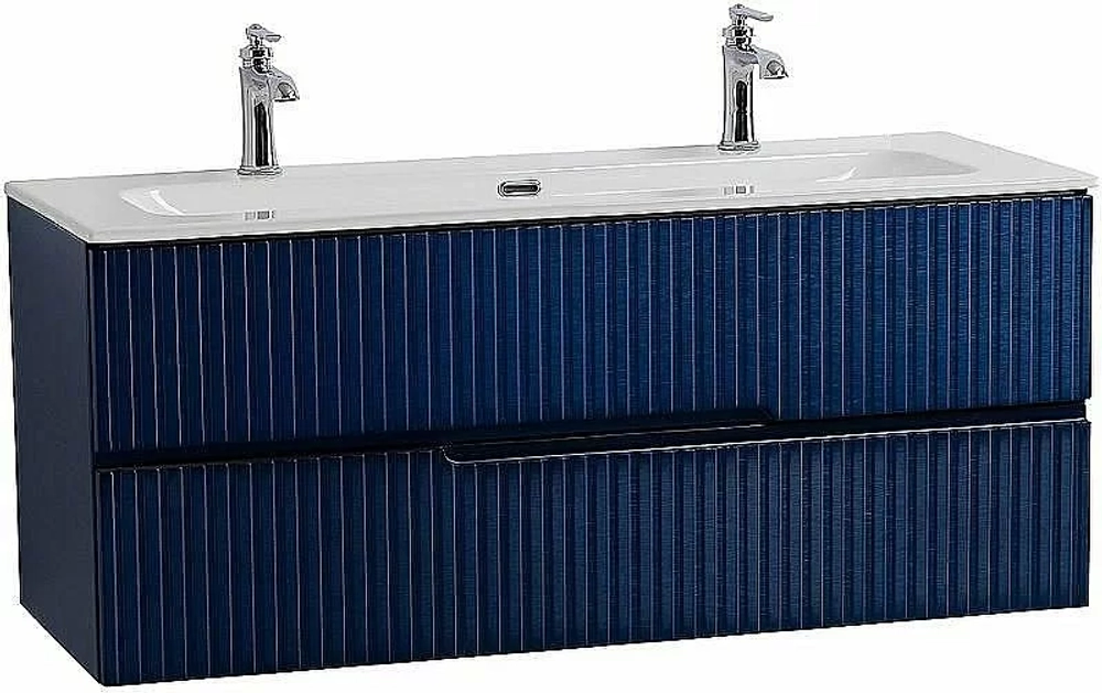 Тумба с раковиной Cezares DUET-N 120 DUET-N-1200-2C-SO-SPF-P сапфир