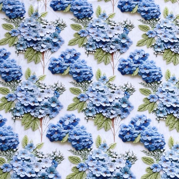НЕЗАБУДКИ, 100% хлопок Handmade Fabrics 1