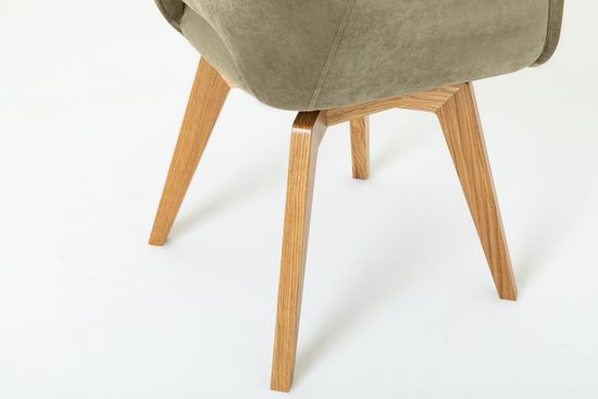 Кресло Боско поворотное (светлый дуб/ткань 1-100/confetti olive)