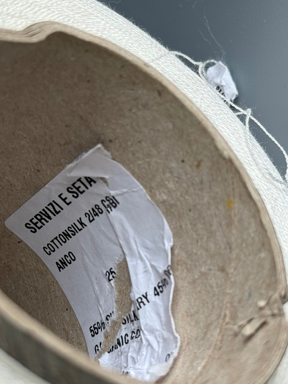 Пряжа Servizi e Seta COTSILK 2/48 (50% шелк 50% хлопок) 2400 м/100 гр, бьянко