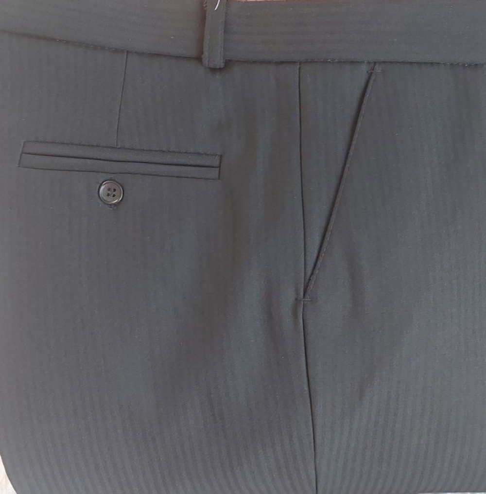 Брюки мужские синие тёмно-синие классические классика теплые утепленные на флисе толстые зимние чёрные с начёсом