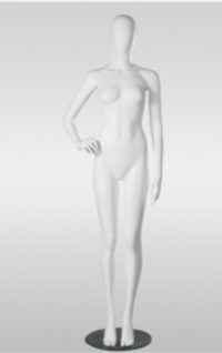 Женский абстрактный манекен Тина 3/Белый матовый