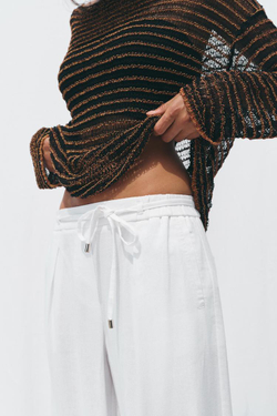 ZARA СВИТЕР, ЧЕРНЫЙ/ОРАНЖЕВЫЙ