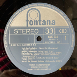 Винтажная виниловая пластинка LP Verdi, Leoncavallo, Gounod, Wagner, Beethoven, Von Weber, Beruhmte Opernchore (Holland 1977)