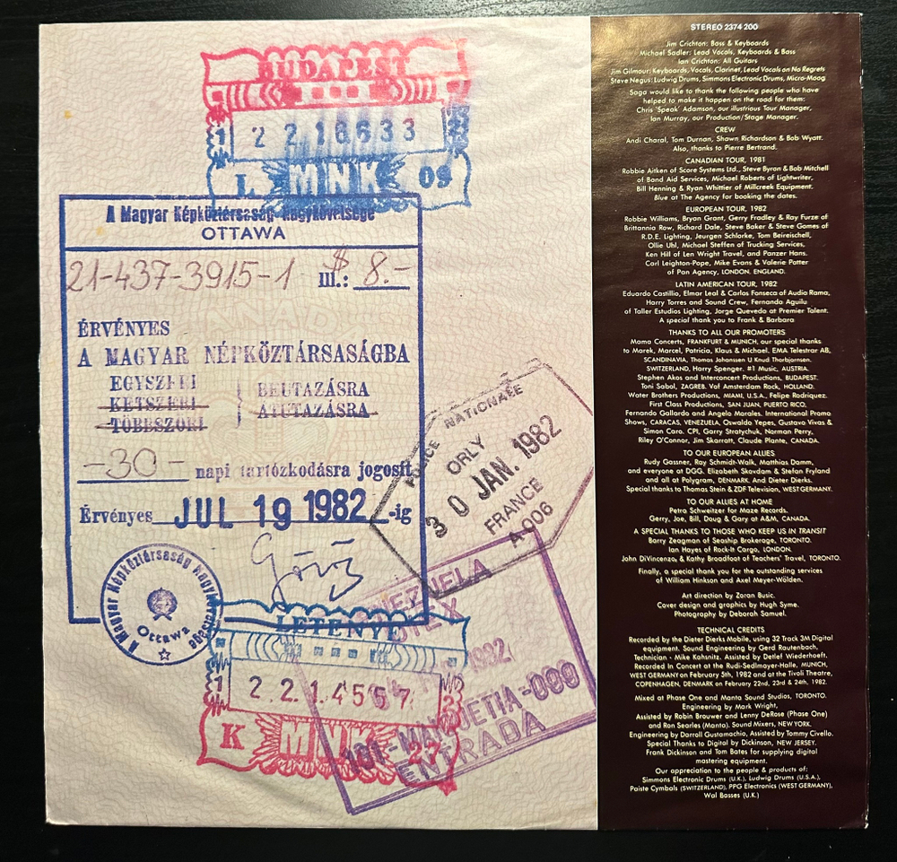 Saga - In Transit (Германия 1982г.)