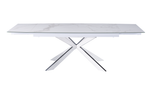 Стол обеденный Ist Casa раскладной Иллюзион, 160(240)х90х76 см, белый мрамор