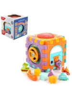 HUANGER Игрушка развивающая Куб-сортер Activity (свет,звук) 18*18*18 см