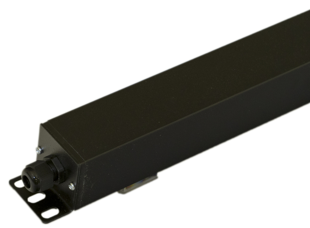 Блок розеток 19", 8 розеток Hyperline SHE19-8SH-S-CB