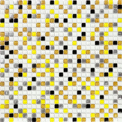VHL-04 Roma Стеклянная мозаичная плитка чип 10 мм Vidromar Holidays оранжевый желтый светлый квадрат