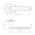 Ручка раздельная K.ARC.Q52.VIVA SSG-39 сатин.золото