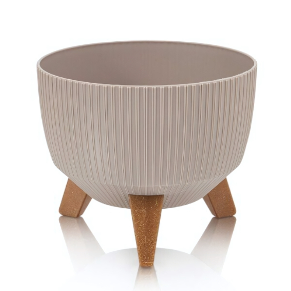 Кашпо "Vinto" на ножках с дренажным клапаном 9,4 л D=290мм бежевый