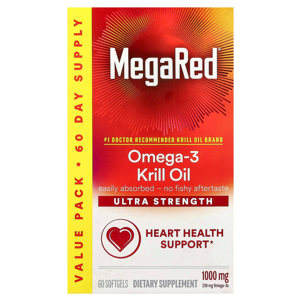 Schiff, MegaRed®, масло криля с омега-3, 1000 мг, 60 капсул