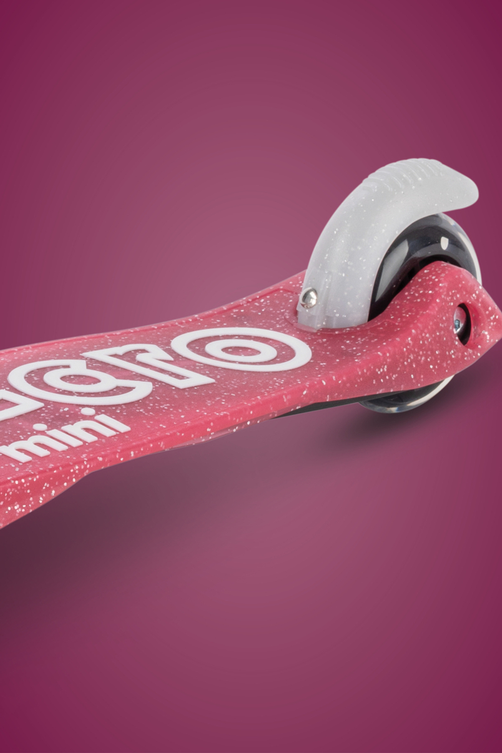 Cамокат Mini Micro Deluxe Блестящий LED розовый