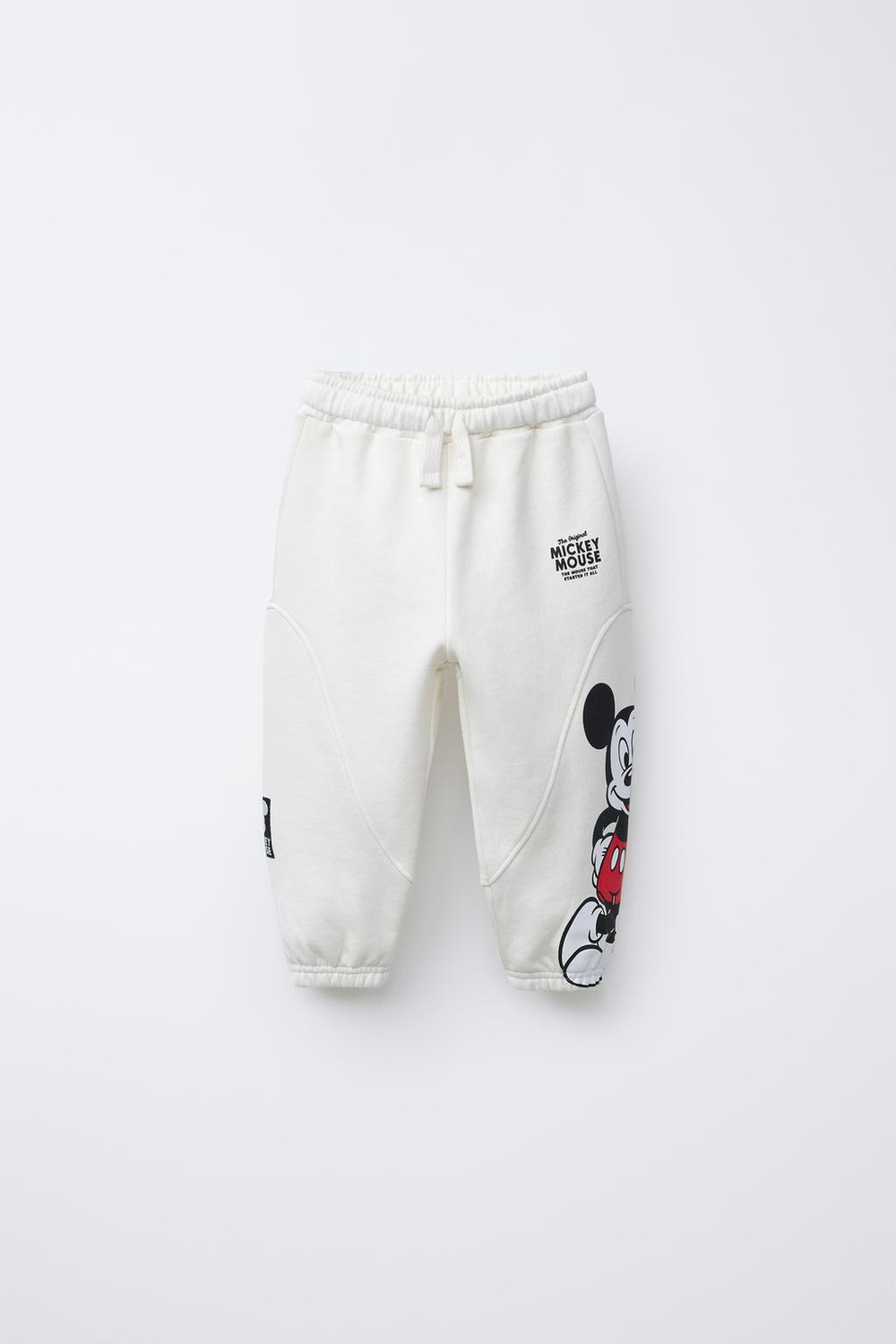 ZARA БРЮКИ С ПРИНТОМ "МИККИ МАУС", ЭКРЮ