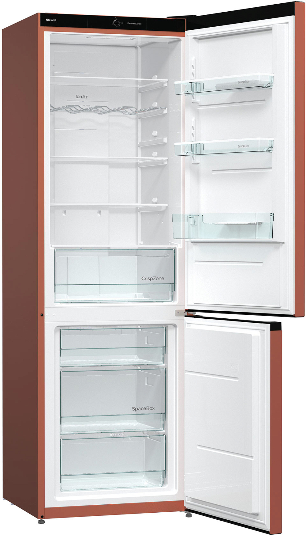 Отдельностоящий двухкамерный холодильник Gorenje NRK6192CCR4