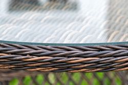 "Доппио" обеденная группа плетеная, цвет коричневый