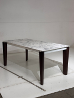 Стол М-City DISAUR Эзмир (Esmir) 180 Арабескато (Matte Arabescato Solid Ceramic), Орех