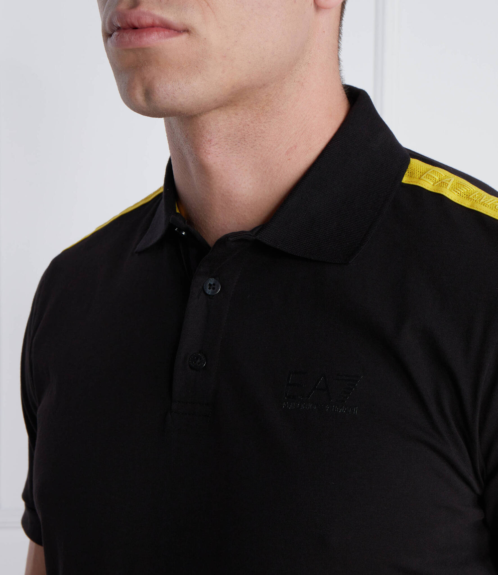 Поло EA7 - черный(3DPF23 PJ02Z)