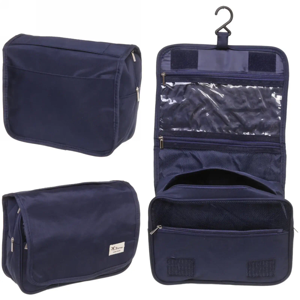 Косметичка - органайзер «Classic», цвет синий, в склад. виде 20*24*9, в расклад. виде 42*24*9см (несессер)