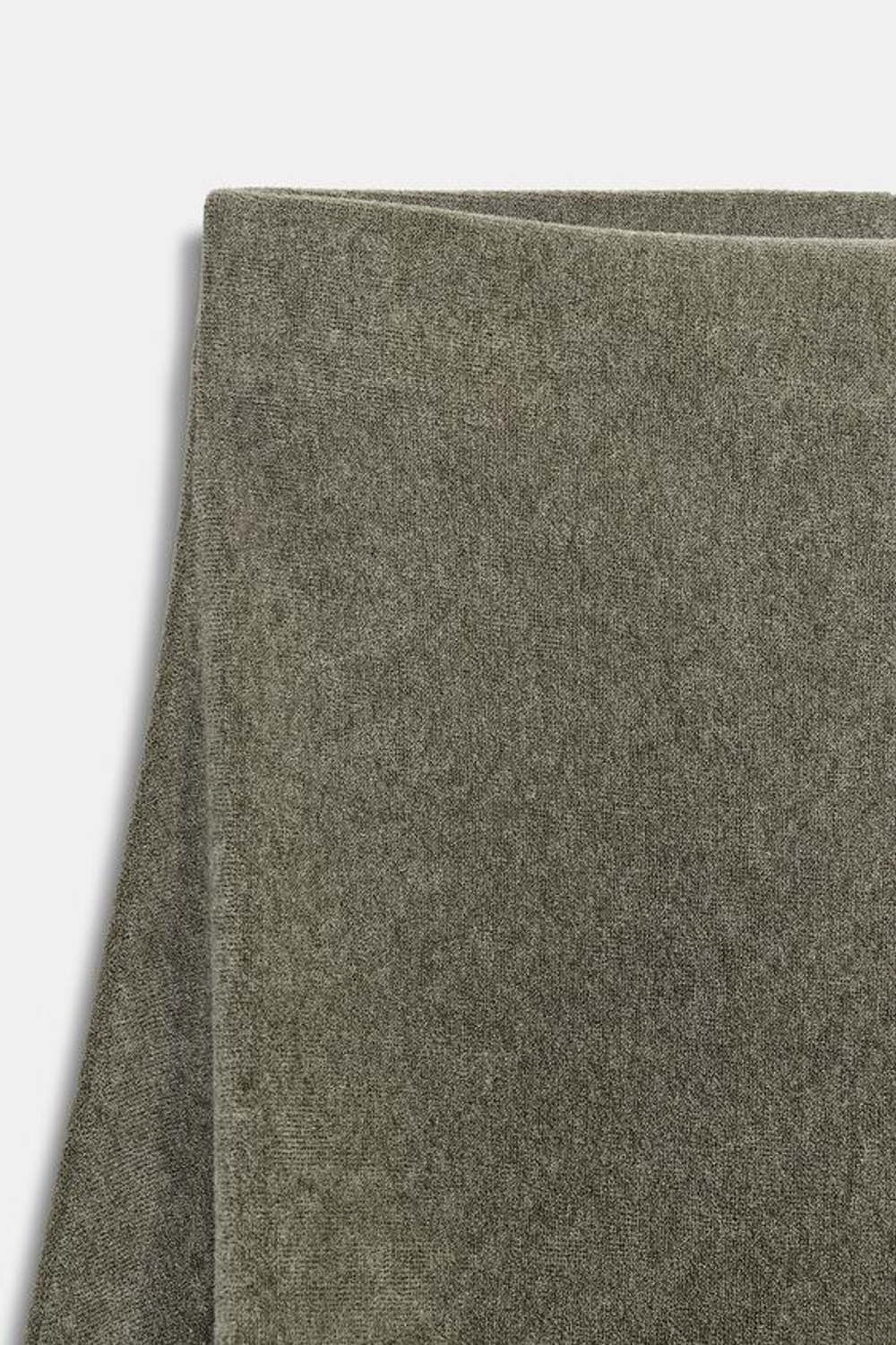 ZARA ЮБКА ИЗ МЯГКОЙ ТКАНИ, СВЕТЛО-ОЛИВКОВЫЙ