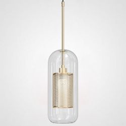 Подвесной светильник CATCH F cylinder brass D15