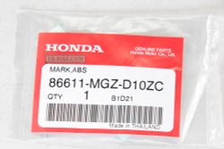 86611-MGZ-D10ZC. MARK, ABS *TYPE1* - buy | OEM spare parts 86611-MGZ-D10ZC. MARK, ABS *TYPE1* - buy | OEM spare parts