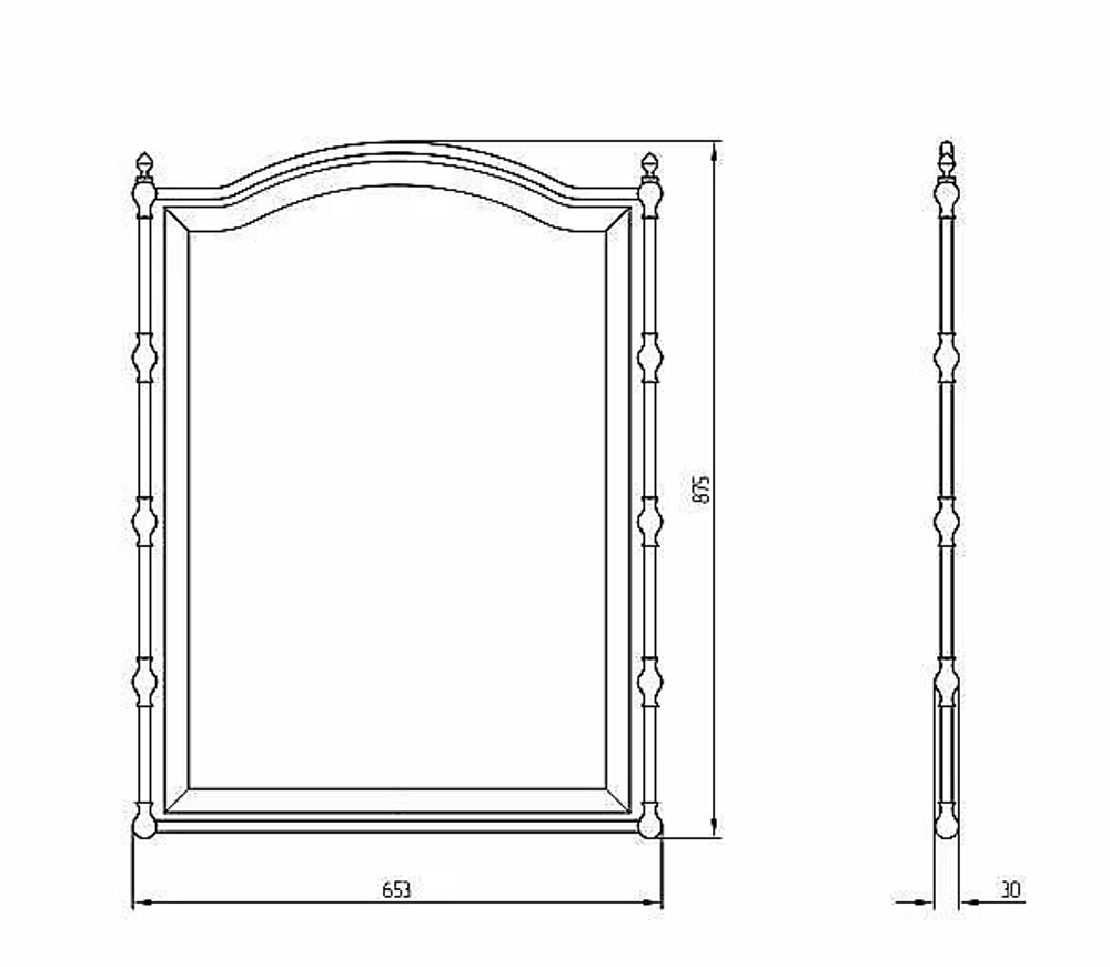 Зеркало Migliore Mirella ML.MRL-6080.BR бронза