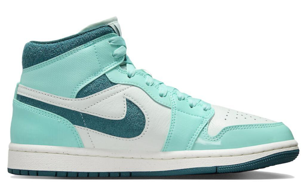 Кроссовки Jordan Air Jordan 1 Mid "Bleached Turquoise" (Женская размерная сетка)