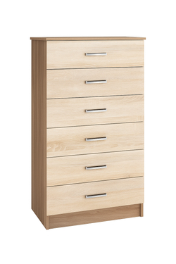 Комод высокий Катрин 4, ясень шимо/дуб сонома