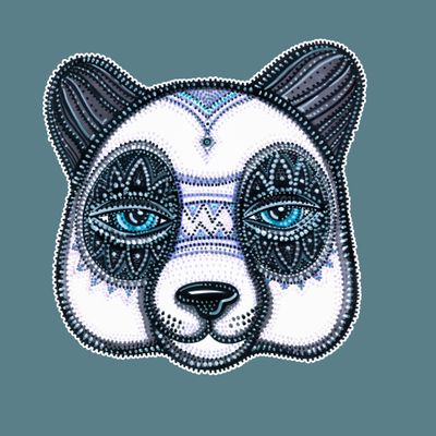 Панда детский узор Бохо