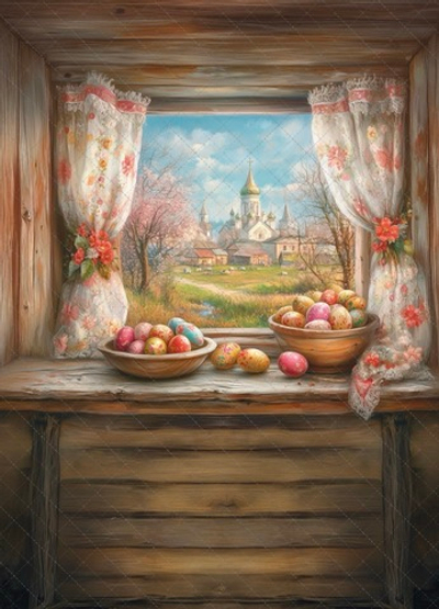 Пасхальный сюжет №7 - фон неопреновый