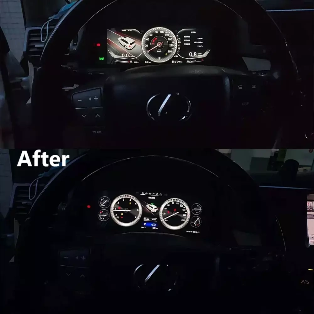 Электронная панель приборов Lexus LX570 2008-2015 - Carmedia NH-LCD-L01 с сенсорным LCD / ЖК 12.3" экраном QLED