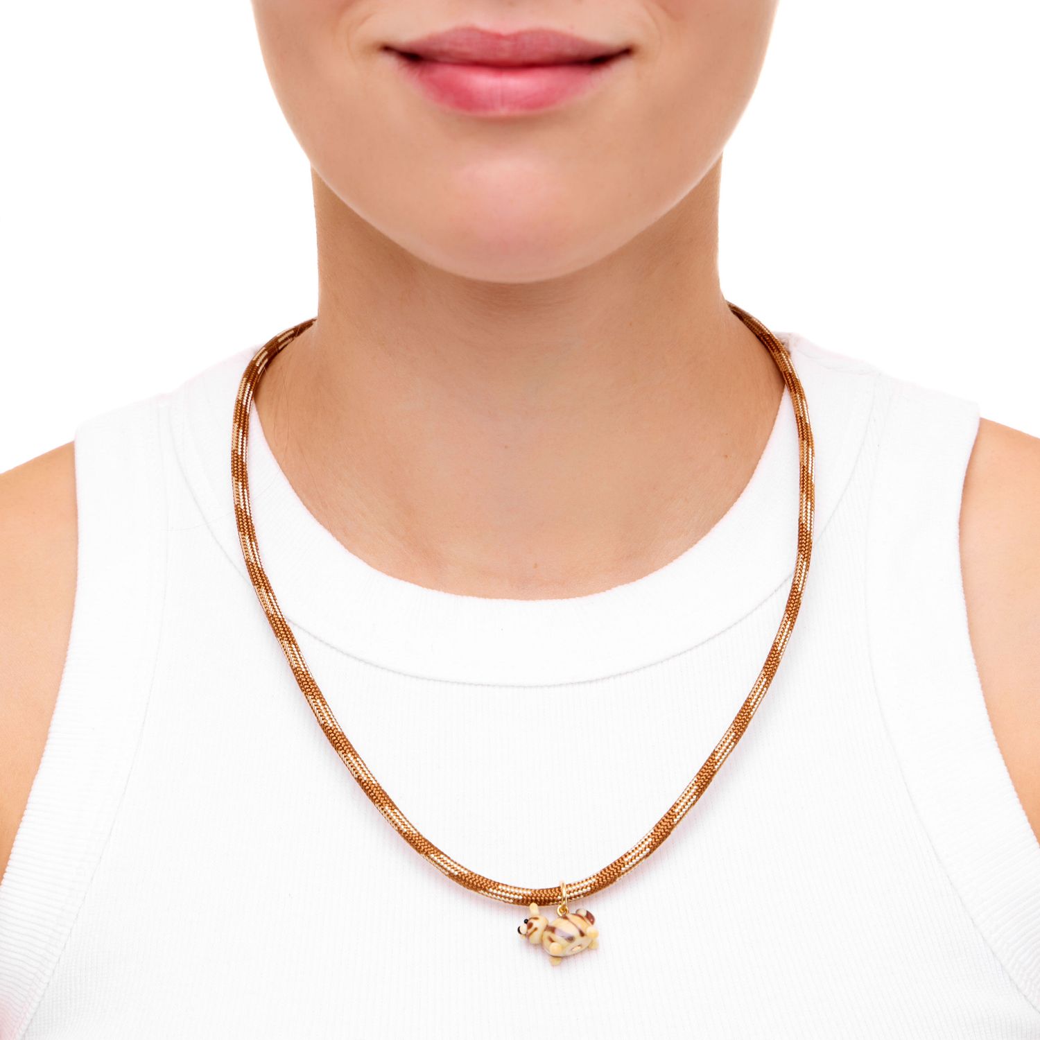 Колье Knitted Kitten Necklace - Tabby Cat