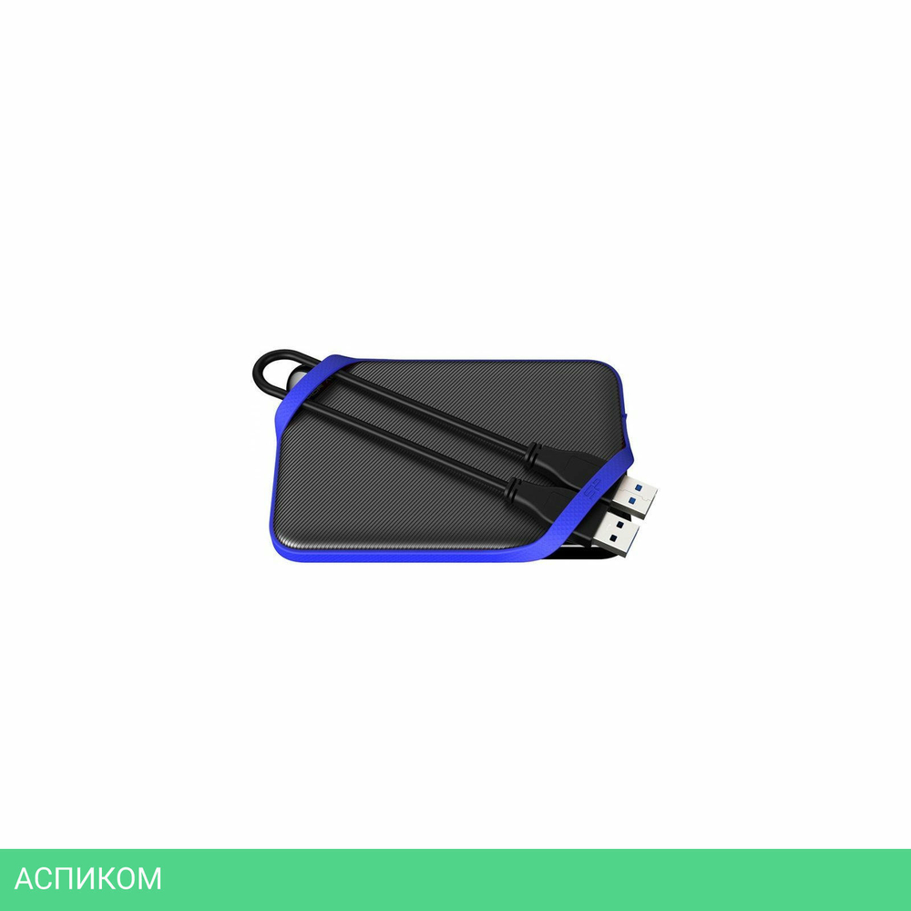 Внешний накопитель Silicon Power Armor A62 1Tb черный/синий (SP010TBPHD62SS3B)