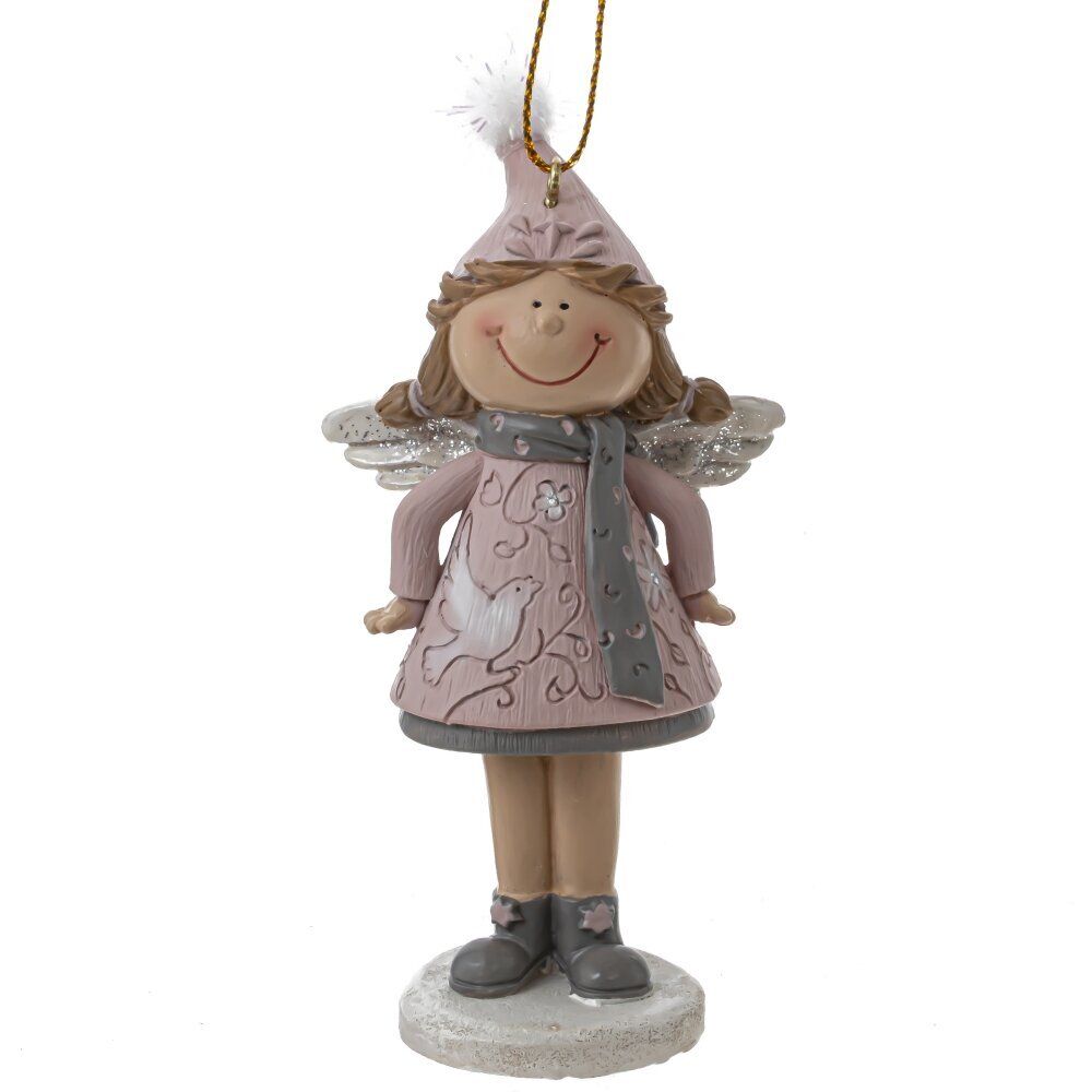 GAEM Фигурка декоративная подвесная "Девочка-ангел", L5 W3,5 H10,5 см, 3в.